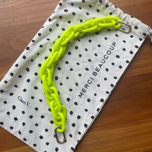 Clare V shortie Strap in Neon